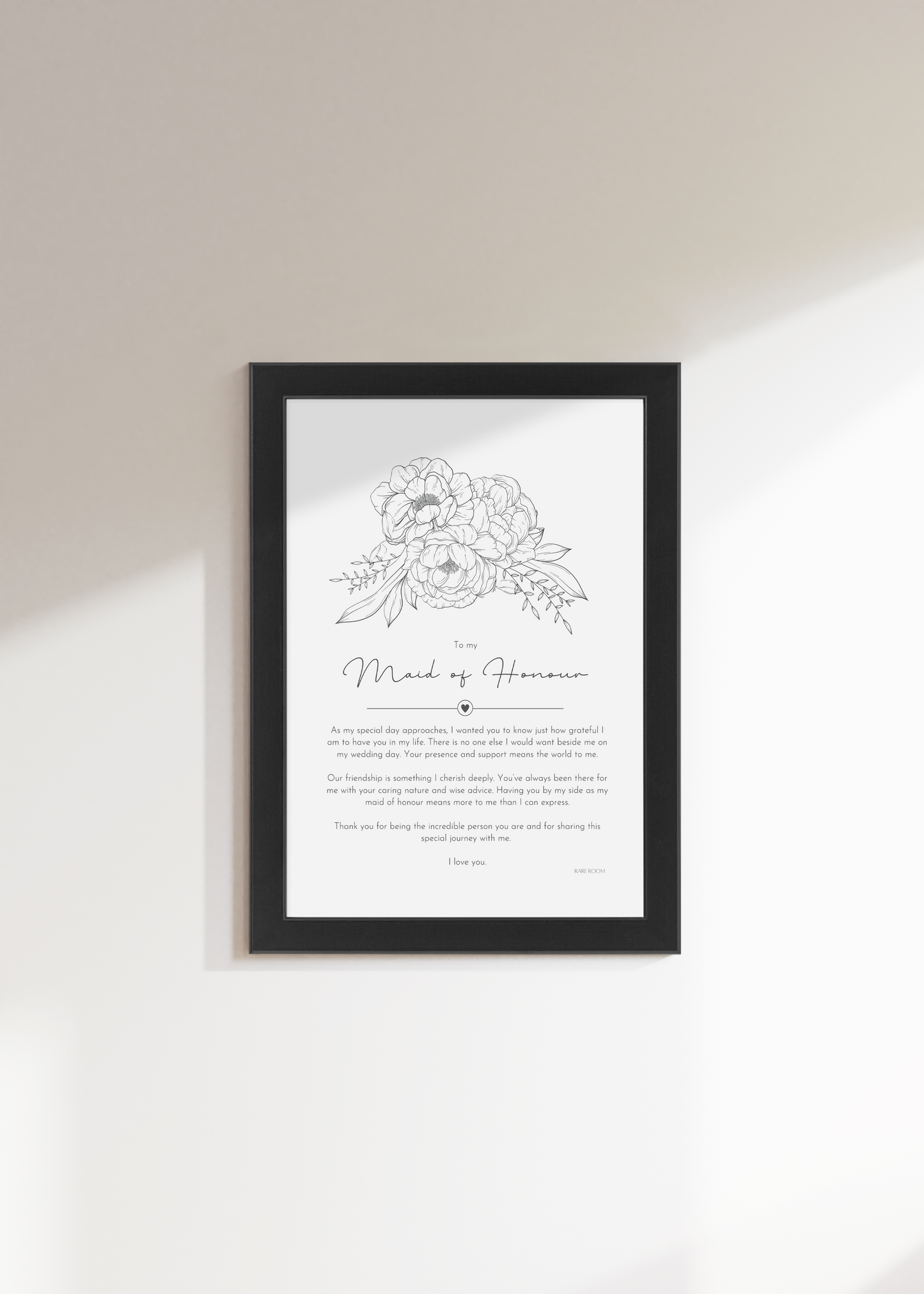 To my Maid of Honour
