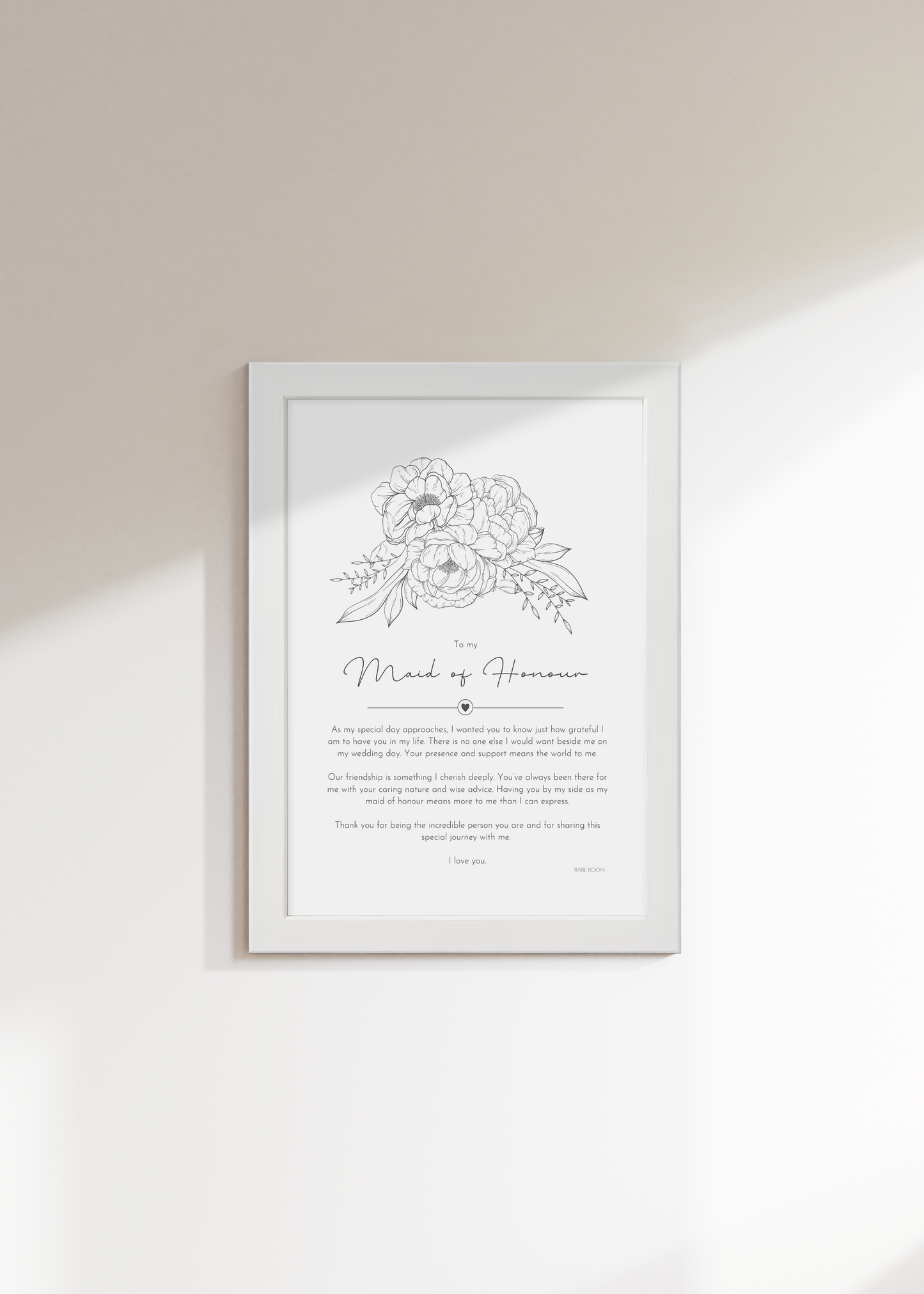 To my Maid of Honour